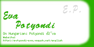 eva potyondi business card